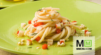 Макароны с крабовыми палочками Макароны с крабовыми палочками