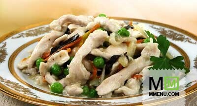 Куриная лапша с овощной смесью Куриная лапша с овощной смесью