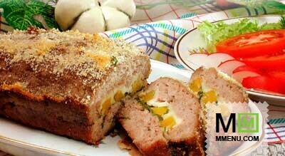 Мясной рулет с тыквой и сыром