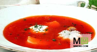 Борщ с осьминогами и уткой Борщ с осьминогами и уткой