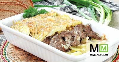 Картофельная запеканка с мясом Картофельная запеканка с мясом