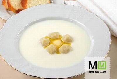 Суп молочный с картофельными фрикадельками Суп молочный с картофельными фрикадельками