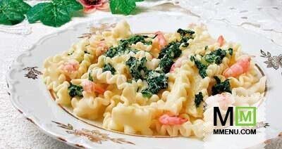 Мягкая лапша с соусом из креветок Мягкая лапша с соусом из креветок