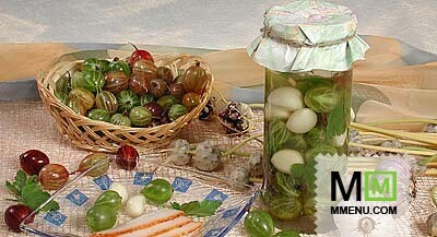 Чеснок, маринованный с крыжовником Чеснок, маринованный с крыжовником
