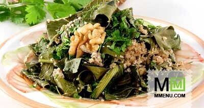 Шпинат с орехами Шпинат с орехами