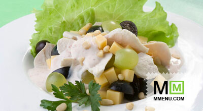 Салат с курицей и виноградом Салат с курицей и виноградом