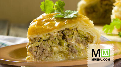 Мясная запеканка в слоеной рубашке Мясная запеканка в слоеной рубашке