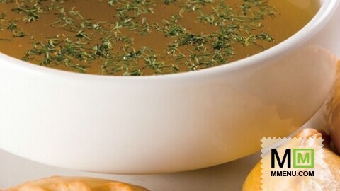 Бульон мясной с пирожками Бульон мясной с пирожками