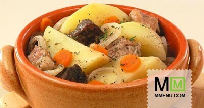 Рагу мясное с картофелем в горшочках Рагу мясное с картофелем в горшочках