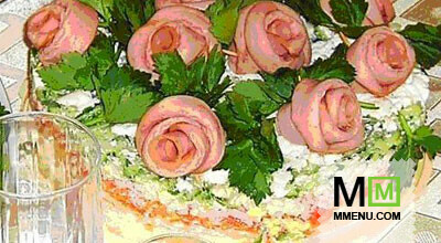 Салат-торт «Романтика вечера»