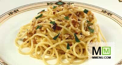 Макароны в орехово-чесночном соусе Макароны в орехово-чесночном соусе