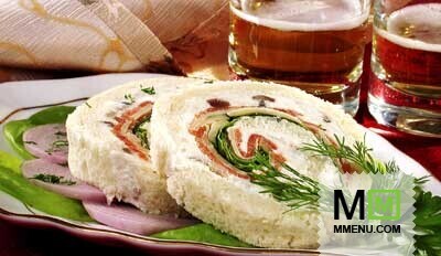 Сандвичи с семгой и сыром Сандвичи с семгой и сыром
