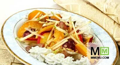 Салат фруктовый с орехами Салат фруктовый с орехами