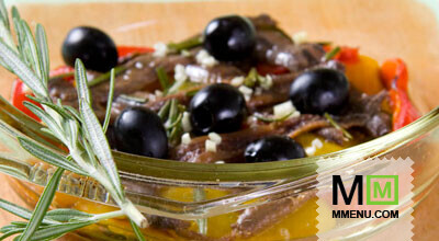 Запеченный перец с маслинами и анчоусами Запеченный перец с маслинами и анчоусами
