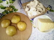 Приготовление блюда по рецепту - Жульен в тарталетках из картофельных чипсов. Шаг 1
