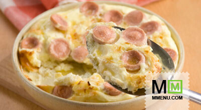 Омлет с сосисками и маслом Омлет с сосисками и маслом