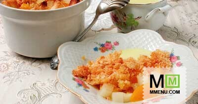 Шарлотка с яблоками и абрикосами Шарлотка с яблоками и абрикосами