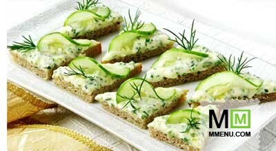 Канапе с огурцами Канапе с огурцами