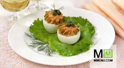 Яйца, фаршированные сыром Яйца, фаршированные сыром