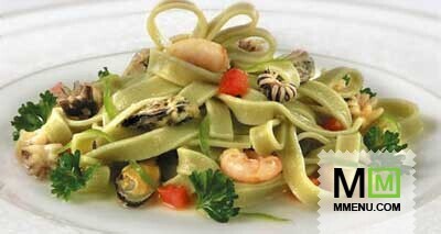 Лапша с морепродуктами Лапша с морепродуктами