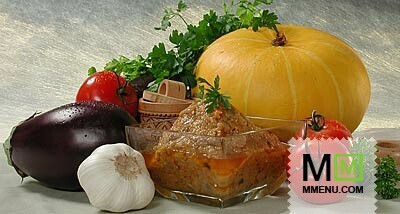 Икра из тыквы и баклажанов с помидо Икра из тыквы и баклажанов с помидо