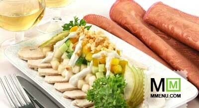 Салат с курицей и грушами Салат с курицей и грушами