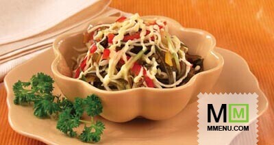 Салат из белокочанной и морской капусты Салат из белокочанной и морской капусты