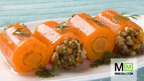 Морковь с ореховым фаршем Морковь с ореховым фаршем