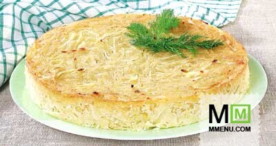 Капустный пирог с манной крупой