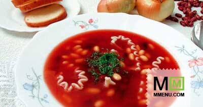 Суп из фасоли с макаронами Суп из фасоли с макаронами