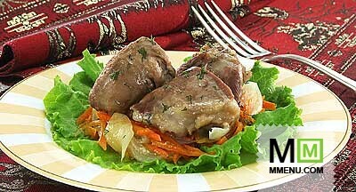 Мясо барашка с листовым салатом Мясо барашка с листовым салатом