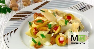 Салат картофельный с артишоками, грибами и&nb