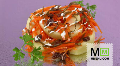 Морковь, тушенная с морской капустой и яблоками Морковь, тушенная с морской капустой и яблоками
