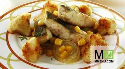 Рыба, жаренная с кукурузой Рыба, жаренная с кукурузой