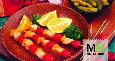 Шашлычки из семги и овощей Шашлычки из семги и овощей