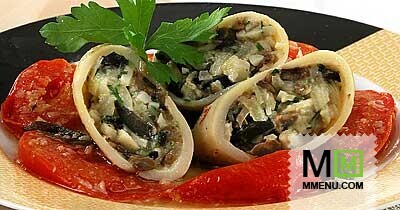 Кальмары фаршированные Кальмары фаршированные