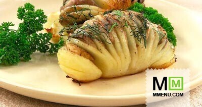 Картофельная «гармошка» с белыми Картофельная «гармошка» с белыми