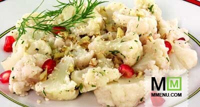 Цветная капуста с орехами Цветная капуста с орехами