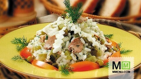 Салат из печени трески с рисом Салат из печени трески с рисом