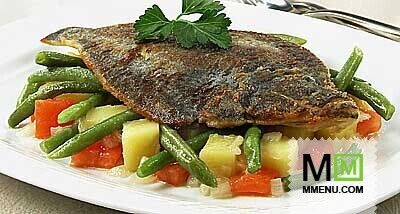 Камбала со стручковой фасолью Камбала со стручковой фасолью