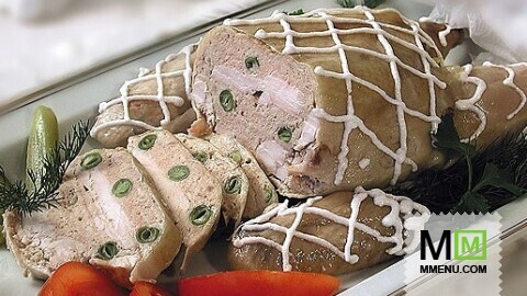 Курица фаршированная (галантин) Курица фаршированная (галантин)