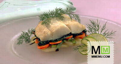 Камбала, запеченная с овощами Камбала, запеченная с овощами