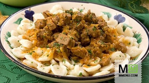 Мясо тушеное с рванцами Мясо тушеное с рванцами