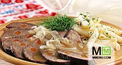 Говядина, шпигованная чесноком Говядина, шпигованная чесноком