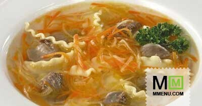 Суп-лапша с куриными потрошками Суп-лапша с куриными потрошками
