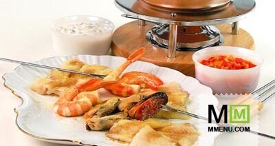 Фондю с дарами моря Фондю с дарами моря