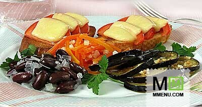 Баклажаны с фасолью и морковью Баклажаны с фасолью и морковью