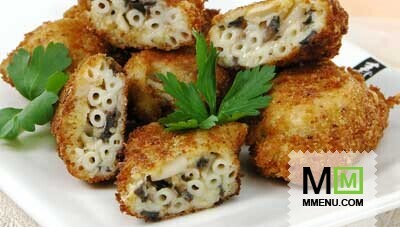 Крокеты из макарон с грибами Крокеты из макарон с грибами