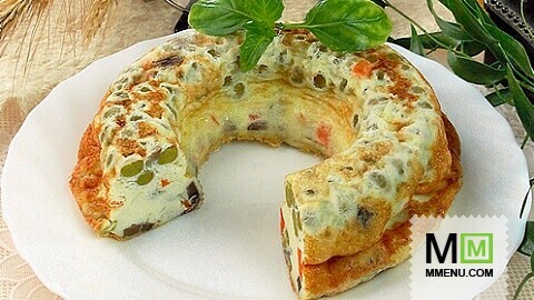Омлет с овощами и грибами Омлет с овощами и грибами