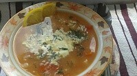 Мясной суп с томатами